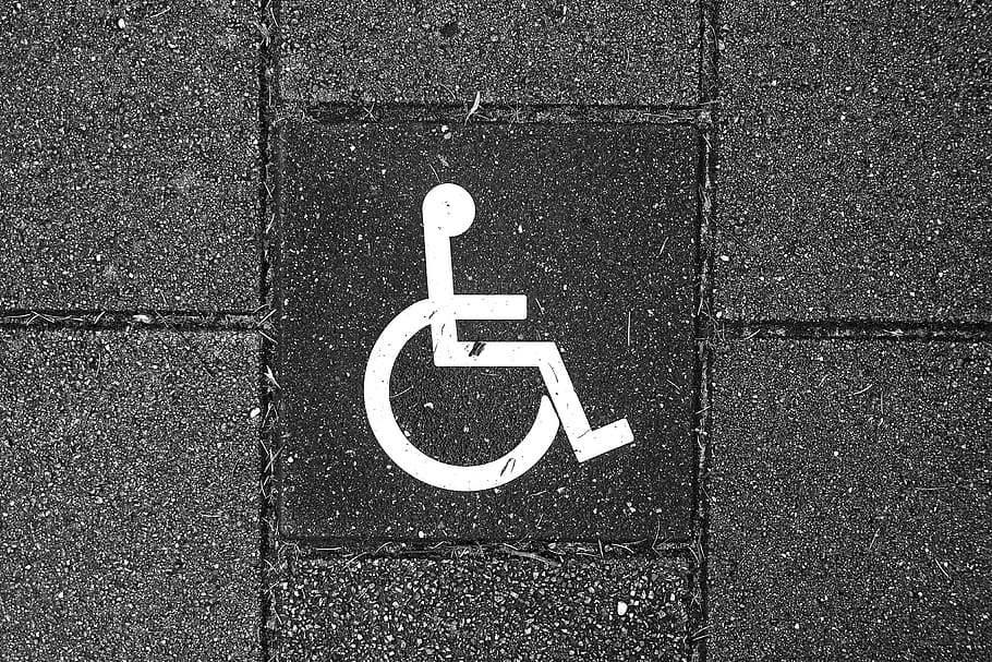 A wheelchair symbol to represent inclusivity